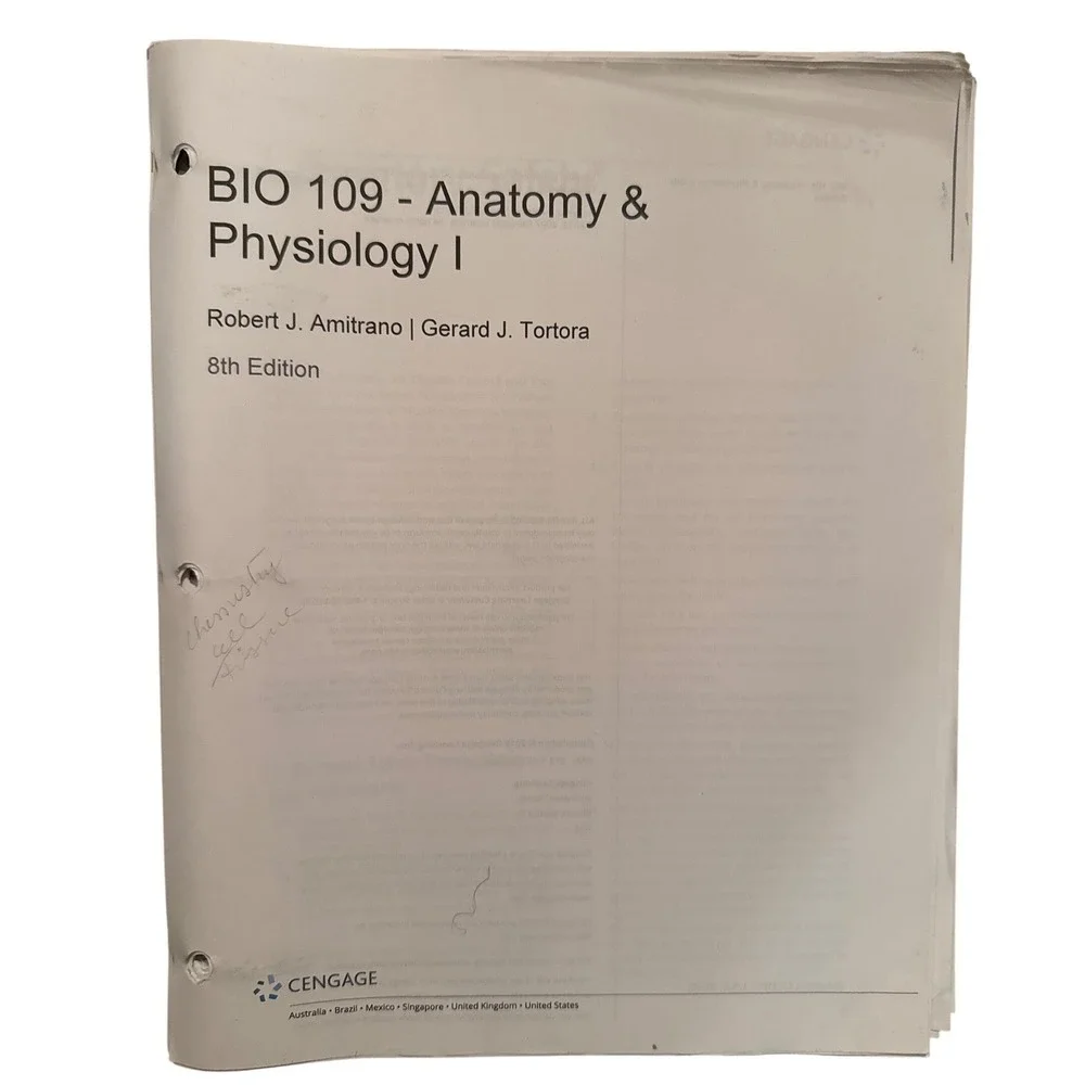 Anatomy Physiology Volume 1 Robert J. Amitrano,‎ Gerard J. Tortora BCC Textbook
